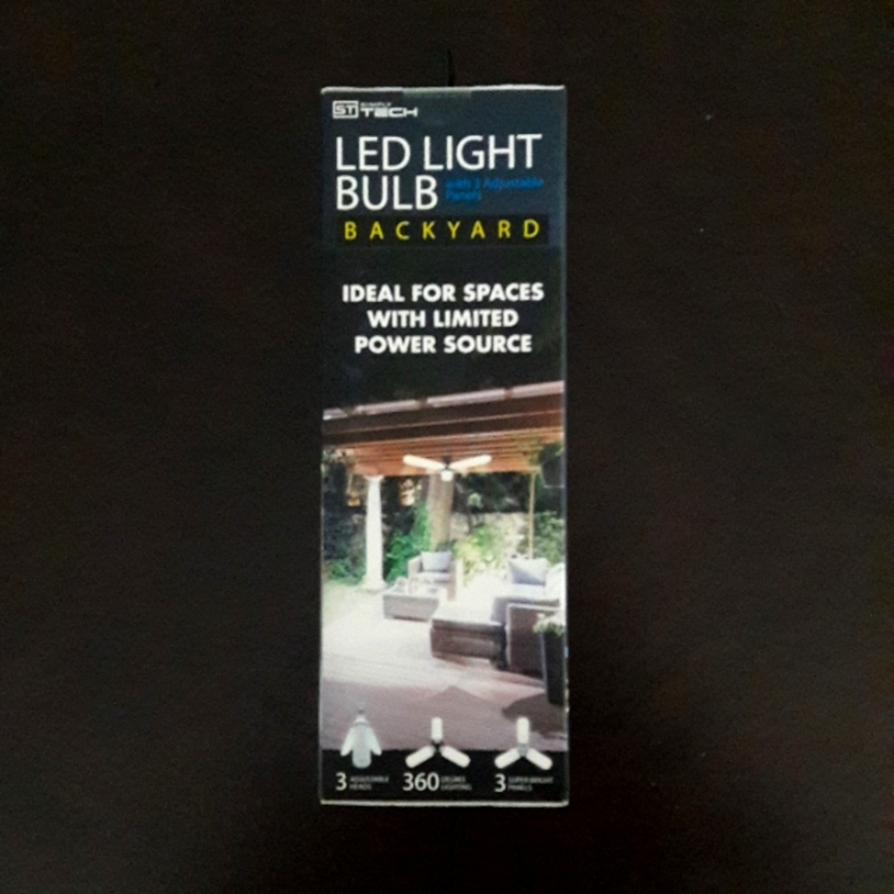 LED Light Bulb with 3 adjustable panels